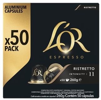 L'Or Café Capsules Espresso Ristretto x50 260gr