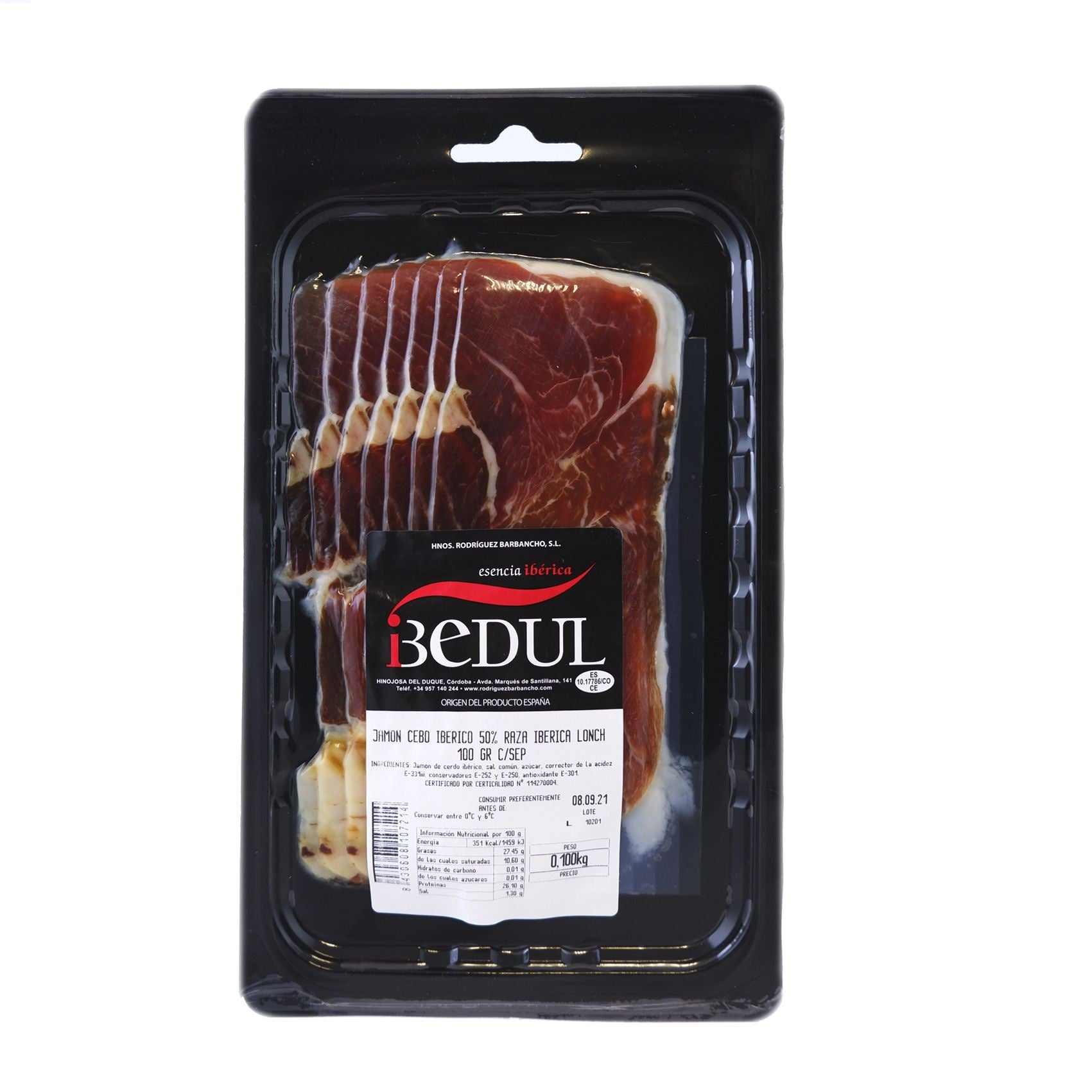 Ibedul Tranches Jambon Ibérique 100gr