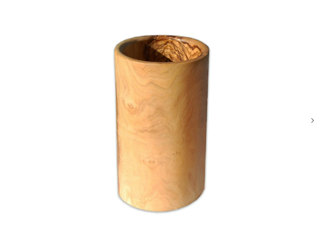 Mug ustensile en bois d'olivier ou rafraîchisseur de bouteille de vin ROND