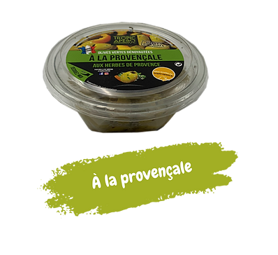TA Coupelle Olives Vertes dénoyautées à la Provençale aux Herbes de Provence 110gr