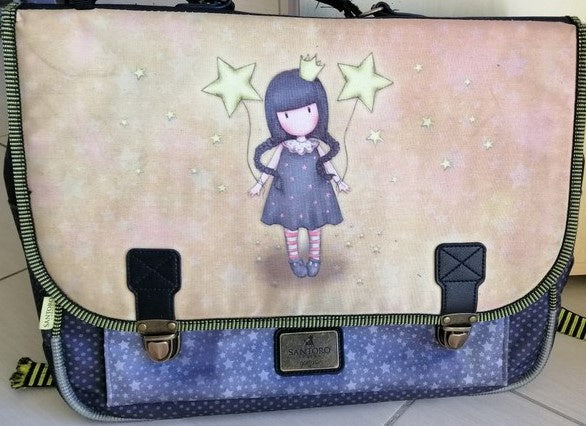 SANTORO Cartable Gorjuss noir et jaune