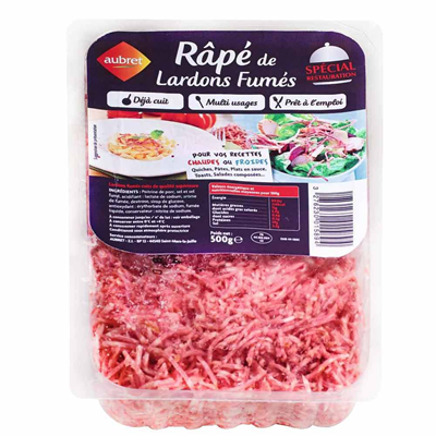 Aubret Râpé De Lardons Fumés 500Gr