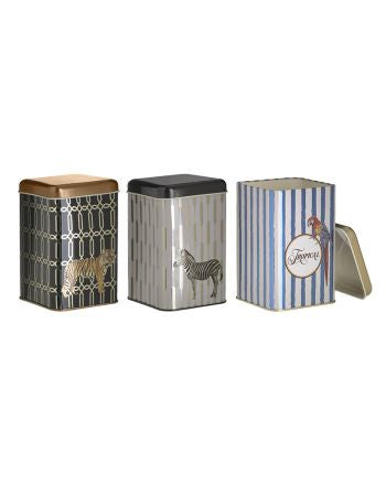 COFFEE/SUGAR/TEA JAR TROPICAL 11X11X16.5 MOTIF 1