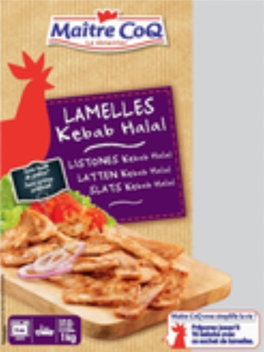 Maitre Coq Lamelles de Kebab Veau Volaille 1kg