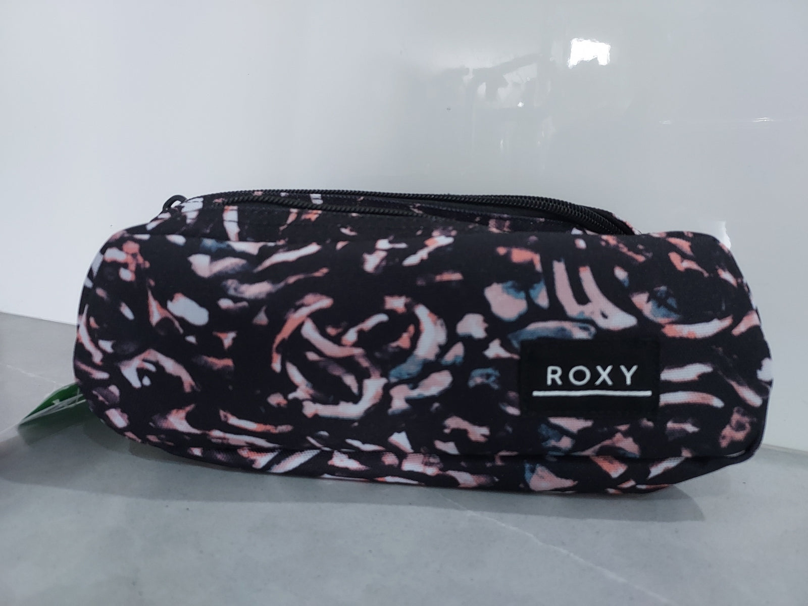 ROXY Trousse 2 compartiments motifs noir/rose