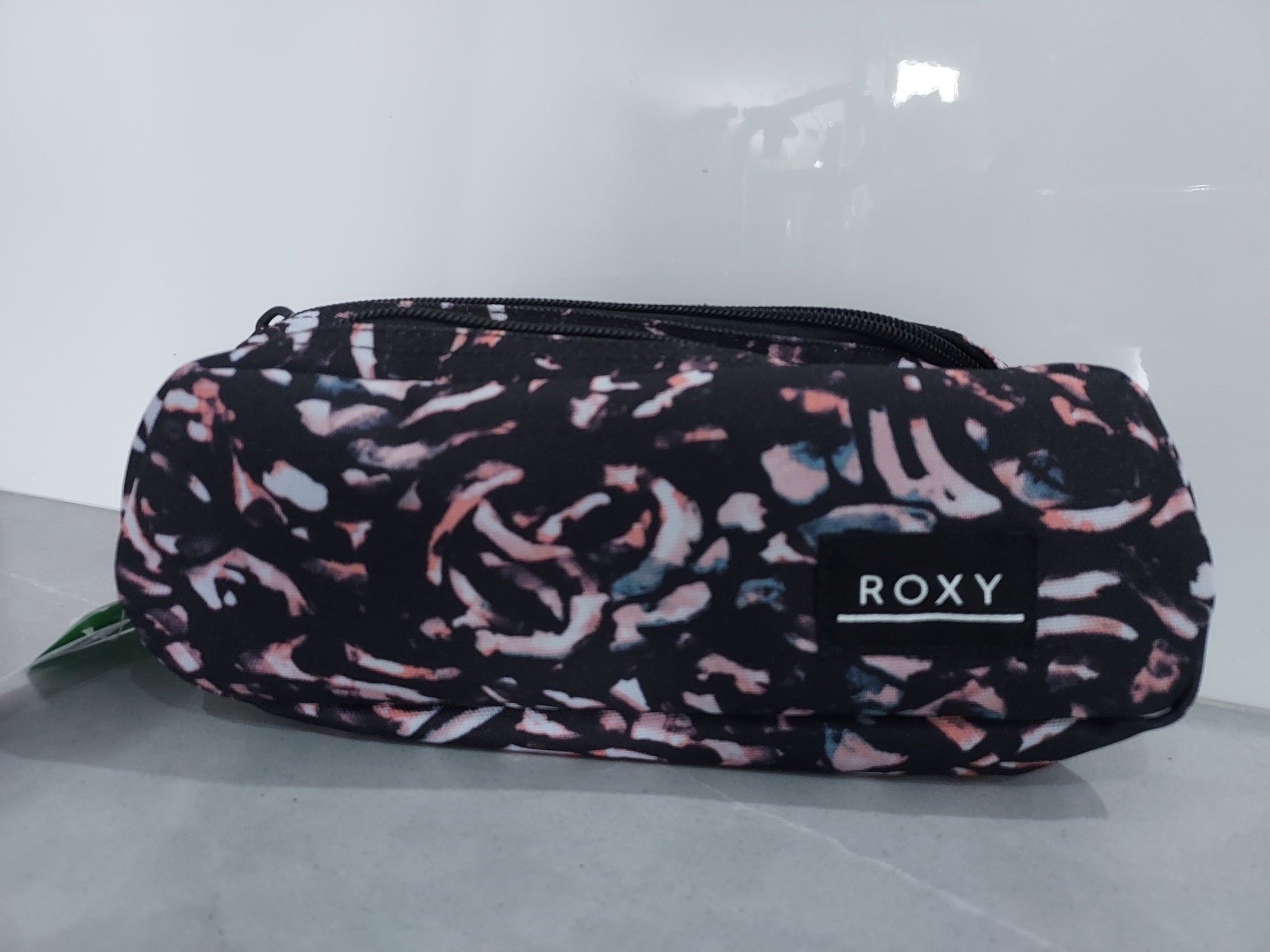 ROXY Trousse 2 compartiments motifs noir/rose