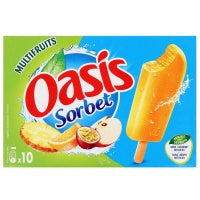 Oasis Batônnets Glacés Sorbet Multifruit x10  / 400gr