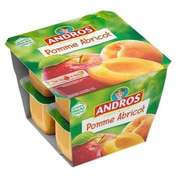 Andros Compote Pomme Abricot 8x100g / 800gr