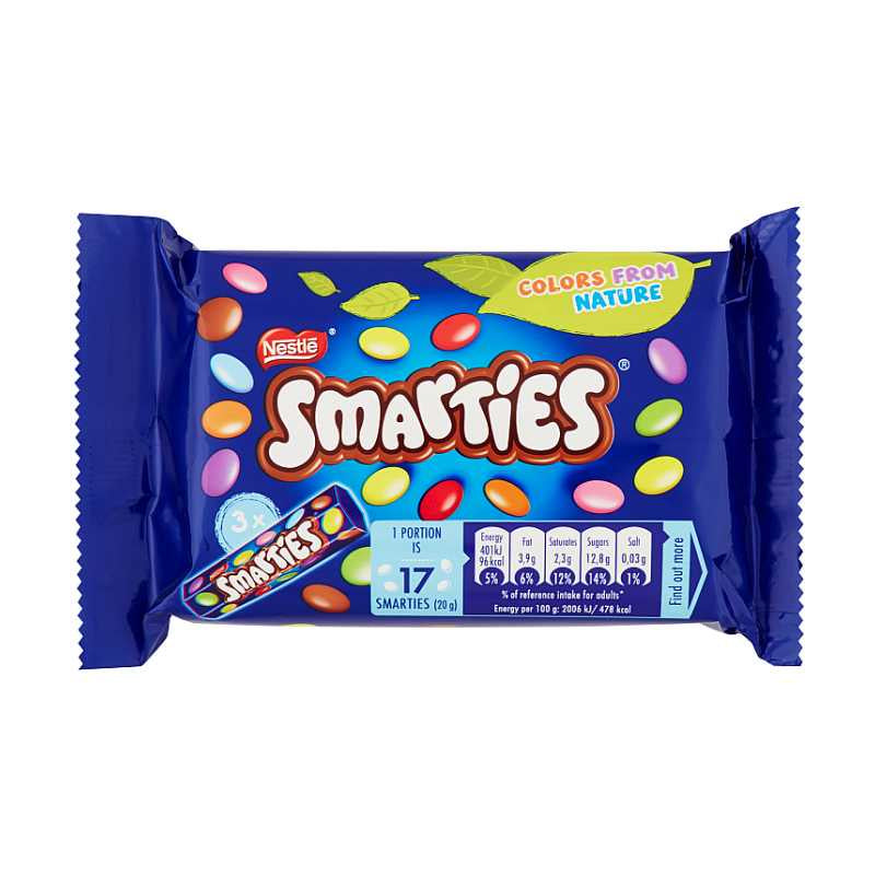 Nestle Trio Smarties Tube 102gr
