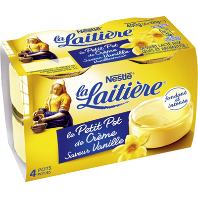 La Laitière Petit Pot Crème Vanille 4 x 100gr