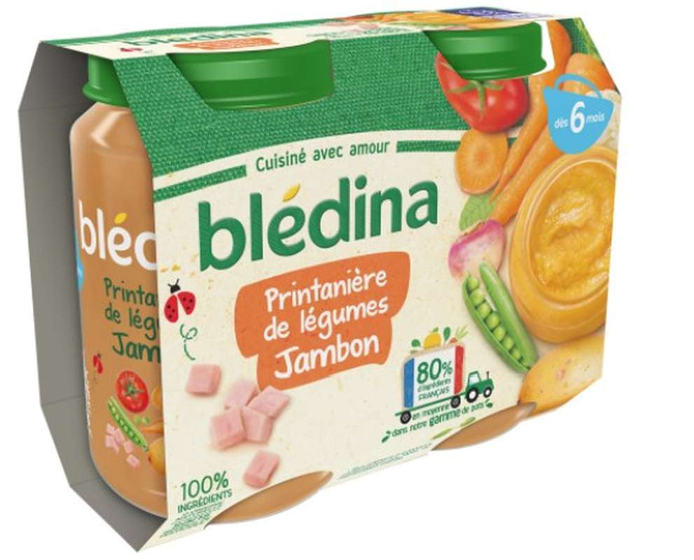 Blédina Printanière de légumes et jambon 2x200g - 400gr