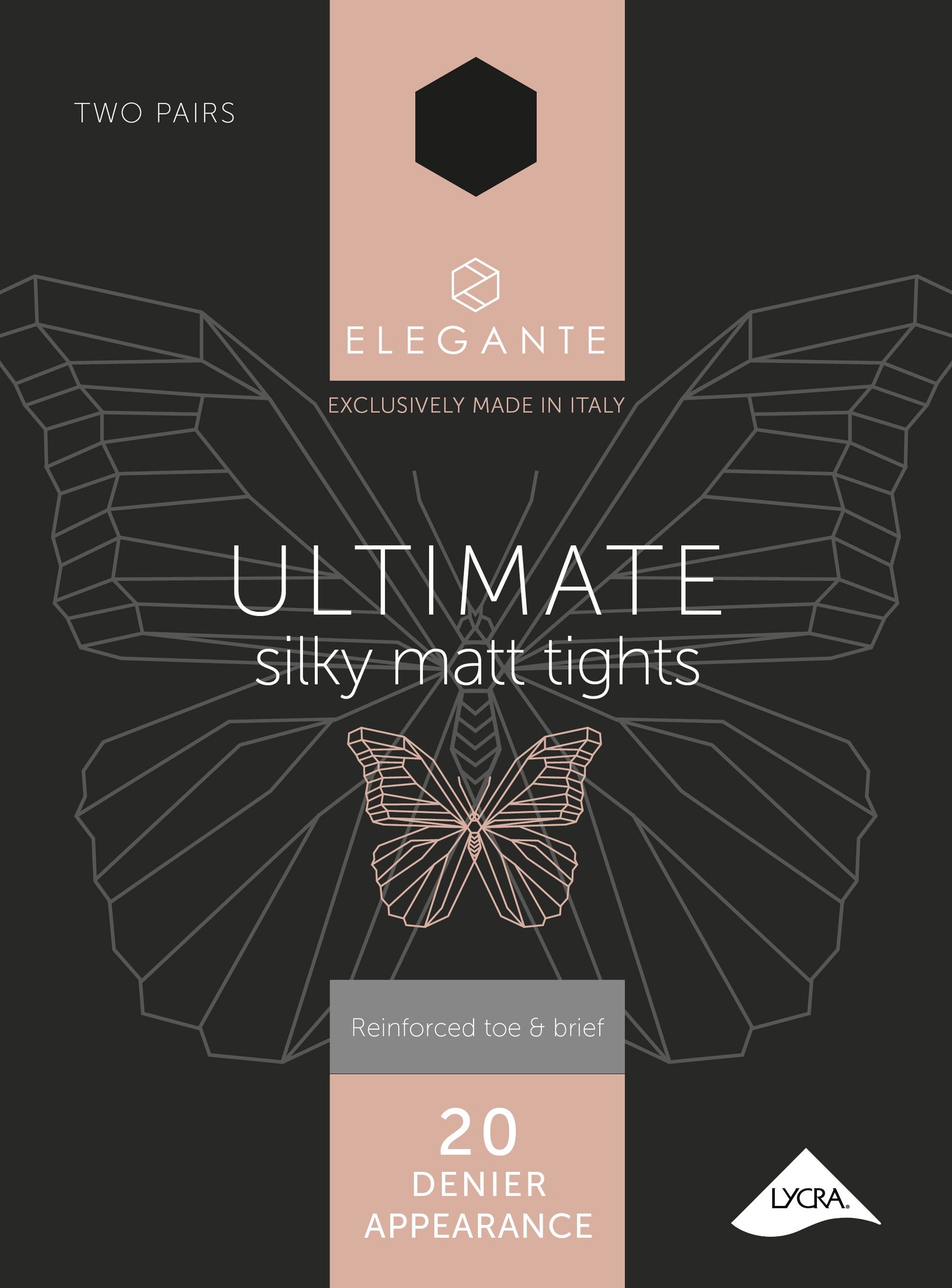 Elegante Collant Ultimate Silky Matt Black x2