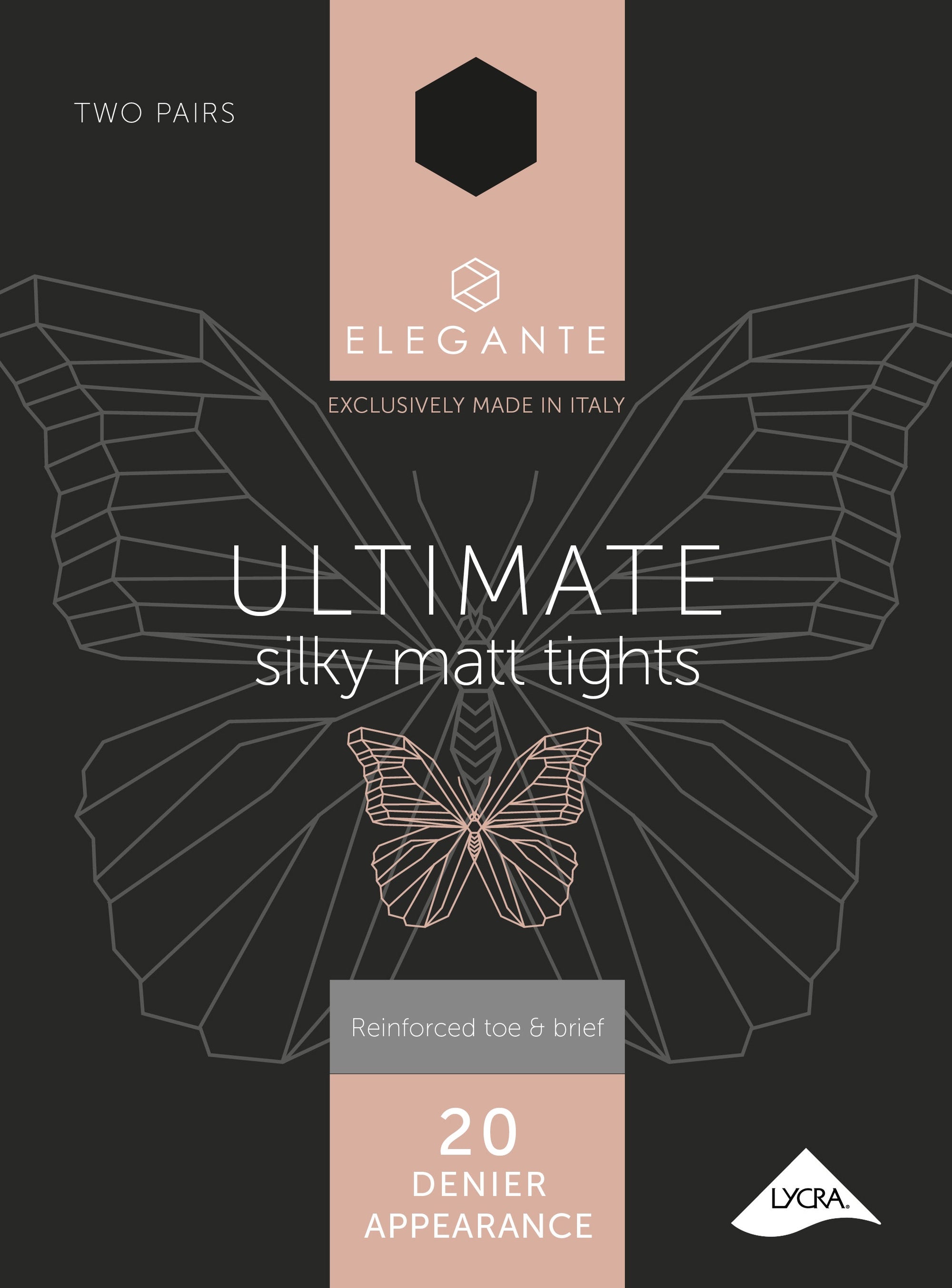 Elegante Collant Ultimate Silky Matt Black x2