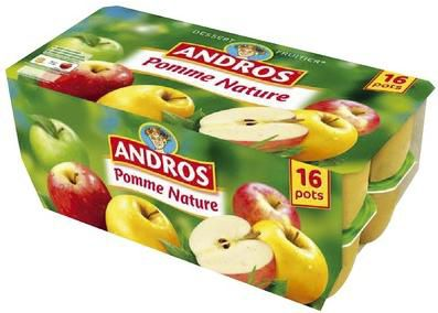 Andros Compote Pomme Nat 16x100gr