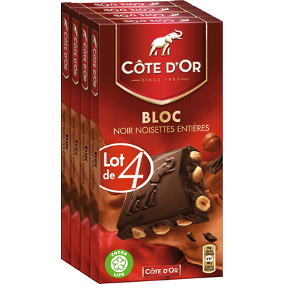 Côte d'Or Chocolat Noir Noisettes Entières 180gr