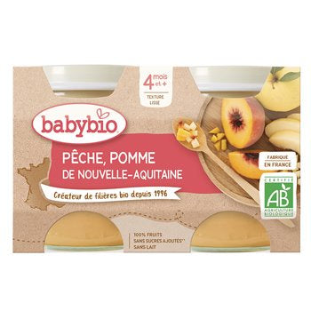 Babybio Compote Pomme Pêche 2x /130g