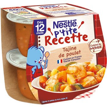 Nestlé P'tite Recette - Tajine De poulet dès 12 mois - 2x200g
