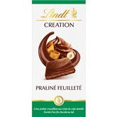 Lindt Création Chocolat Lait Praliné Feuilleté 150gr