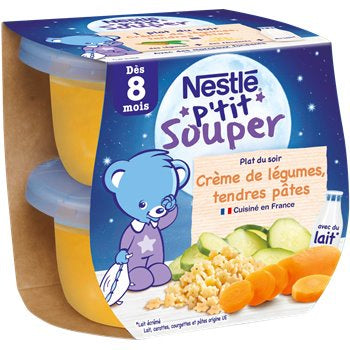 P'tit Souper Nestlé Crème Légumes Pâtes 8 mois - 2x200g
