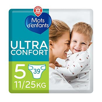 Couches bébé Mots d'enfants Ultra confort T5 11/25kg - x39