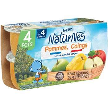 NaturNes Nestlé - Pommes Coings dès 4/6 mois - 4x130g