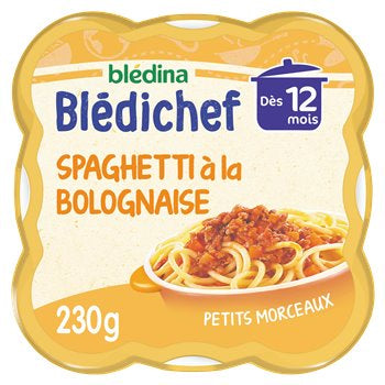 Blédina Repas bébé Blédichef 12 mois Spaghetti bolognaise - 230g
