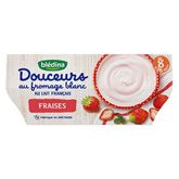 Blédina Fromage blanc bébé 8m Fraise - 4x100g