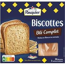 Pasquier Biscotte Ss Sucre Ajouté Blé Complet 300gr