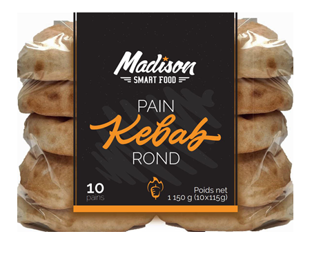 Madison Pain Kebab Rond 10x115gr / 1.15kg