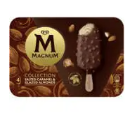 Magnum Bâtonnets Glacés Caramel Salé Amandes x3 / 222gr