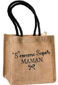 Sac Jute Maman super anses noires