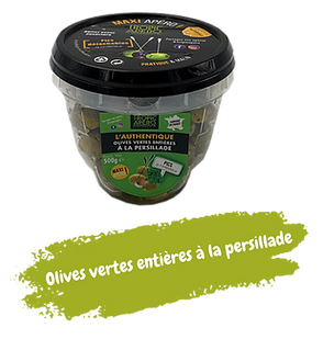 TA Maxi Apéro Olives Vertes Entières à la Persillade 500gr