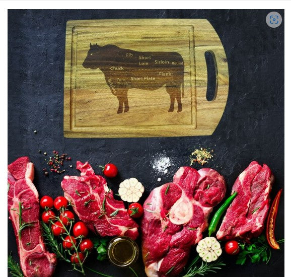 Fackelmann  - Planche à decouper en bois 39x28 cm Wood edition