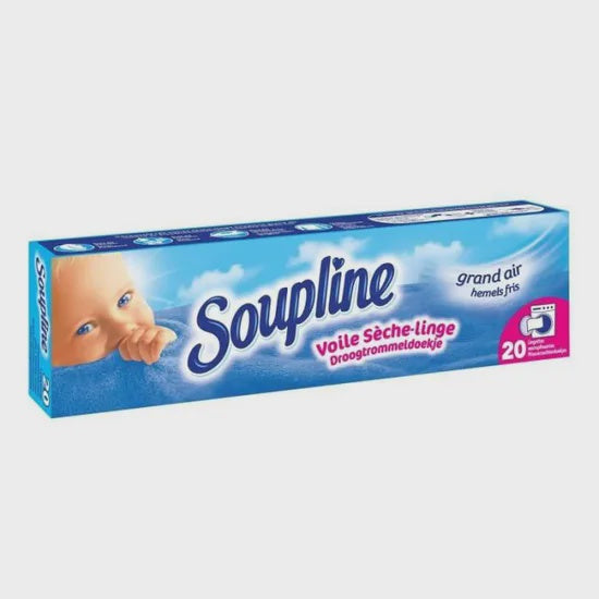 SOUPLINE Sèche-Linge Lingettes Assouplissantes x20