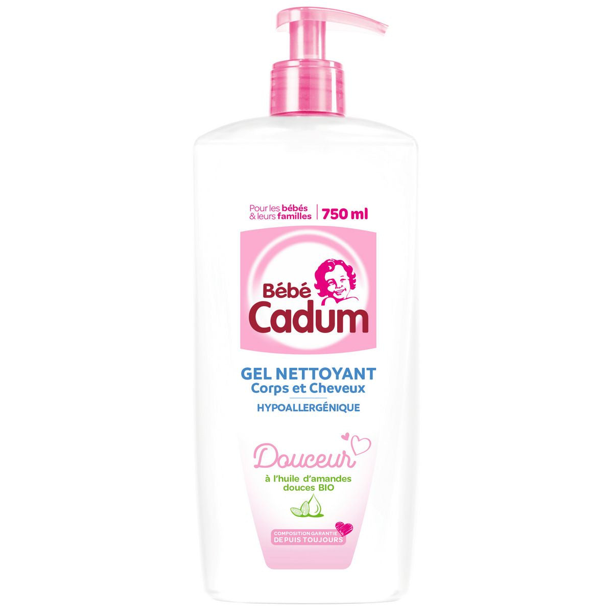 Cadum Gel corps et cheveux Bébé Amande - 750ml