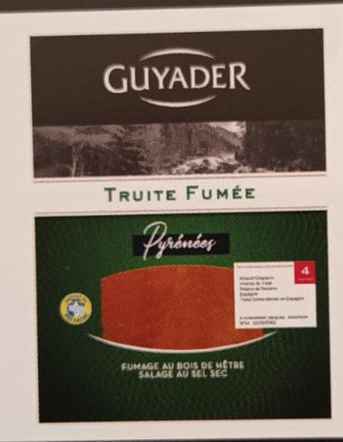 Truite fumée élevée en Pyrénées 4 tr 120g